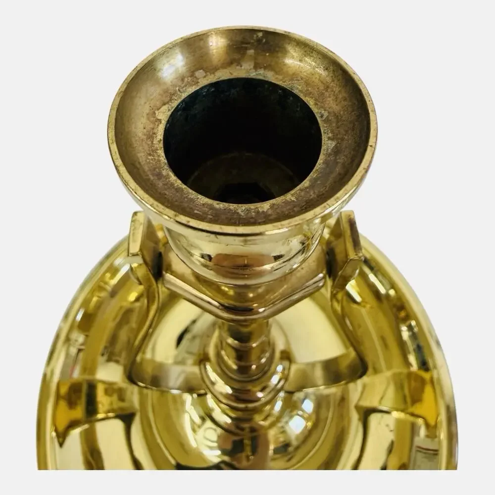VTG 2 Baldwin Brass SWINGING GIMBAL Self Leveling Chamberstick Holder 7”x6” READ